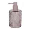 CASA Living Sæbedispenser m. mønster H 16,5 cm - Glas - Rosa