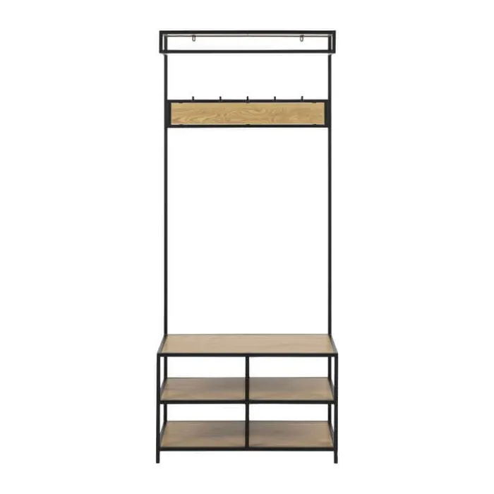 CASA Living SeafordGarderobestativ H 185 x B 40 x L 77 cm - Stål - Sort
