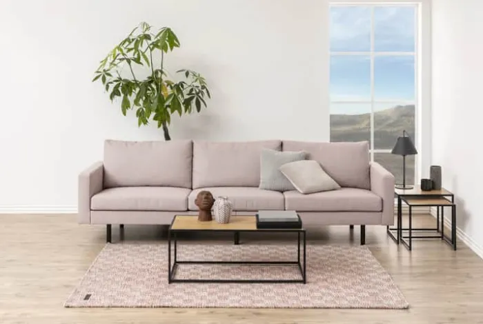 CASA Living Seaford Indskudsbord H 45 x B 50 x L 50 cm - Egetræ/stål - Vild eg