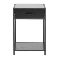 CASA Living Seaford Natbord H 63 x B 42 x D 35 cm - Melamin/metal - Sort