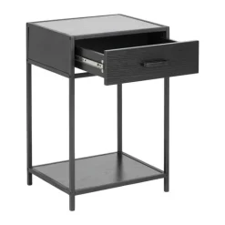 CASA Living Seaford Natbord H 63 x B 42 x D 35 cm - Melamin/metal - Sort