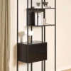 CASA Living Seaford Reol H 185 x B 77 x D 35 cm - Melamin - Sort