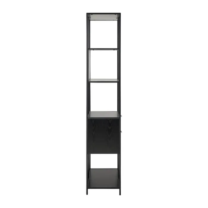 CASA Living Seaford Reol H 185 x B 77 x D 35 cm - Melamin - Sort