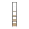 CASA Living Seaford Reol H 185 x B 77 x L 35 cm - Melamin/metal - Natur/sort