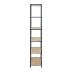 CASA Living Seaford Reol H 185 x B 77 x L 35 cm - Melamin/metal - Natur/sort