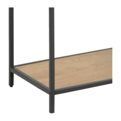 CASA Living Seaford Reol H 185 x B 77 x L 35 cm - Melamin/metal - Natur/sort