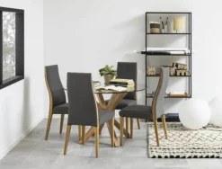 CASA Living Seaford Reol H 185 x B 77 x L 35 cm - Melamin/metal - Natur/sort