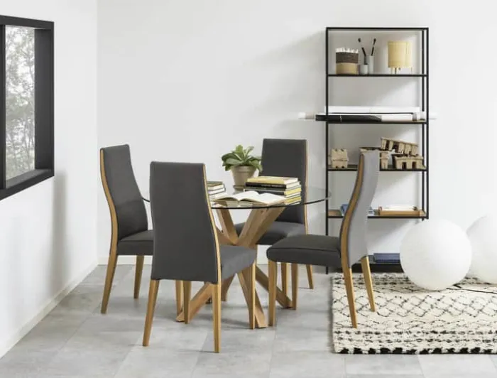 CASA Living Seaford Reol H 185 x B 77 x L 35 cm - Melamin/metal - Natur/sort