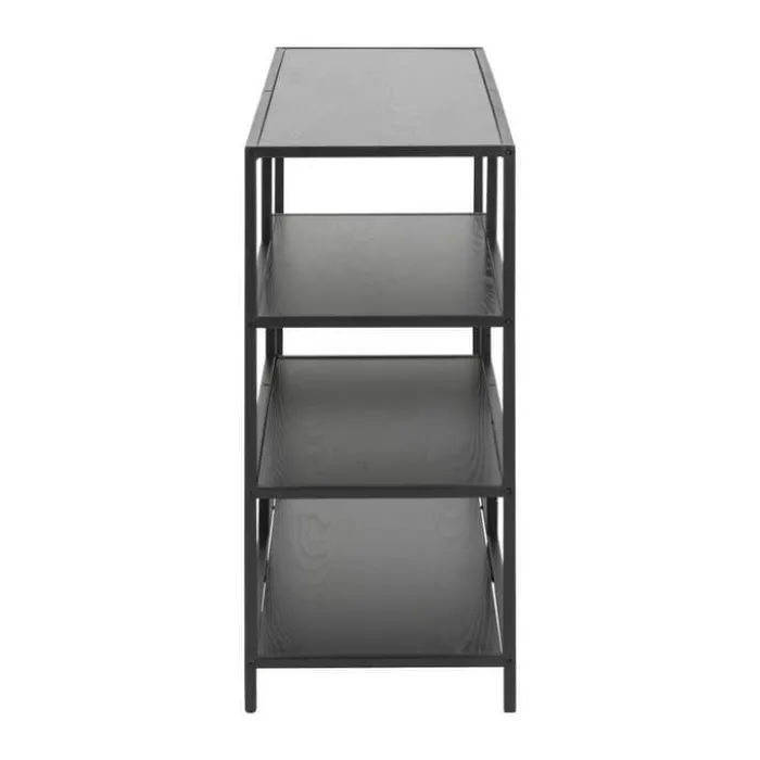 CASA Living Seaford Reol H 78 x B 114 x D 35 cm - Melamin/metal/mdf - Sort