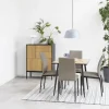 CASA Living Seaford Skænk H 103 x B 80 x D 40 cm - Melamin/metal - Lys natur/sort