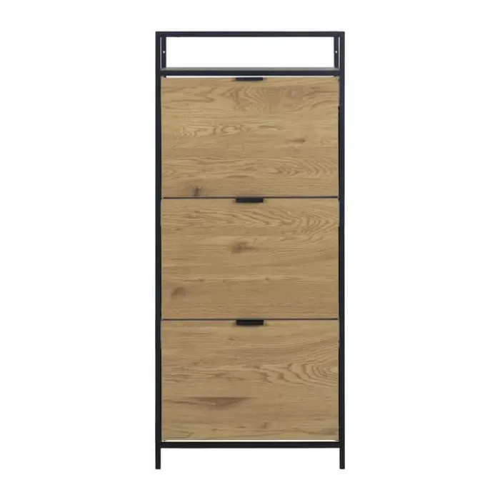 CASA Living Seaford Skoskab H 129 x B 30 x L 56 cm - Stål - Natur