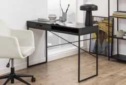 CASA Living Seaford Skrivebord H 75 x B 110 x D 45 cm - Metal - Sort ask/sort
