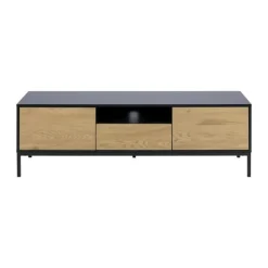 CASA Living Seaford TV-bord H 45 x B 140 x D 40 cm - Mdf/metal - Natur/sort