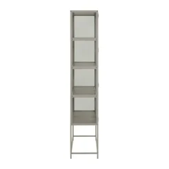 CASA Living Seaford Vitrineskab H 185,6 x B 77 x D 35 cm - Melamin - Grå