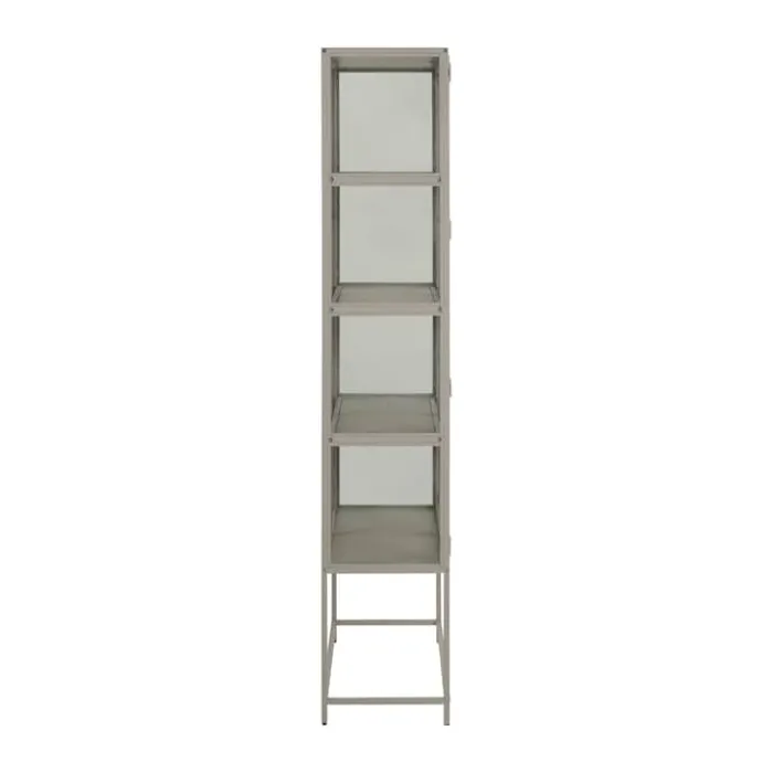 CASA Living Seaford Vitrineskab H 185,6 x B 77 x D 35 cm - Melamin - Grå