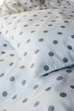 CASA Living Sengetøj B 140 x L 200 cm - Økologisk bomuld - Hvid/grå