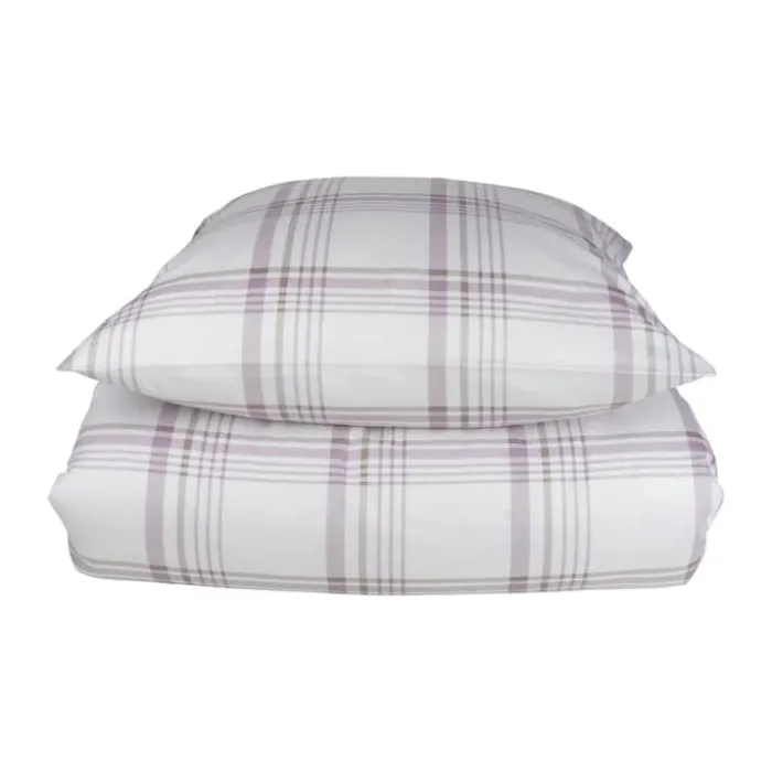 CASA Living Sengetøj B 140 x L 220 cm - Økologisk Bomuld - Lavendel