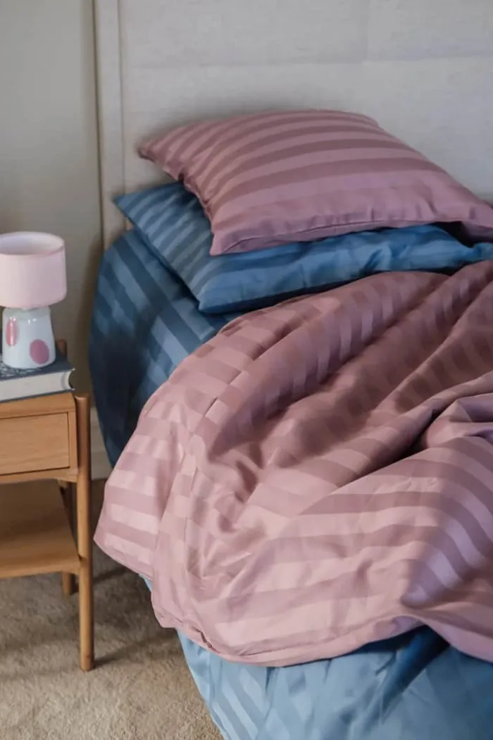 CASA Living Sengetøj B 140 x L 220 cm - Økologisk bomuld - Rosa