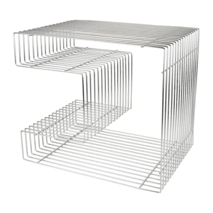 CASA Living Sidebord H 45 x B 39,5 x L 32 cm - Rustfrit stål - Sølvfarvet