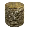 CASA Living Sidebord Ø 45 x H 49 cm - Abaca/Teaktræ