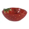 CASA Living Skål - Jordbær H 5 x B 12 x L 15 cm - Porcelæn - Rød