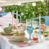 CASA Living Sofia Riflet Skål Ø 15 cm - Stentøj - Grøn