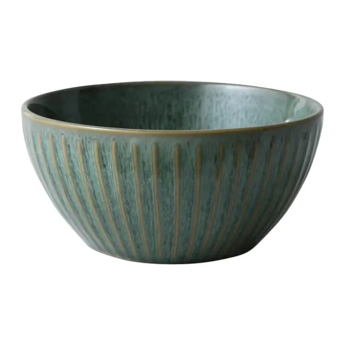 CASA Living Sofia Riflet Skål Ø 15 cm - Stentøj - Grøn