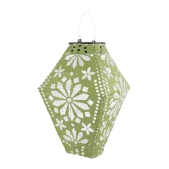 CASA Living Solar Lanterne - Diamant H 25 x B 22 x L 22 cm - Stof/plastik - Grøn