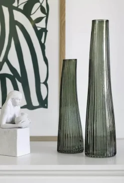 CASA Living Solitær Vase H 22 cm - Glas - Grøn