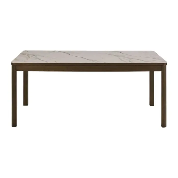 CASA Living Southampton Spisebord H 75 x B 180 x L 90 cm - Keramik/egetræsfinér - Beige