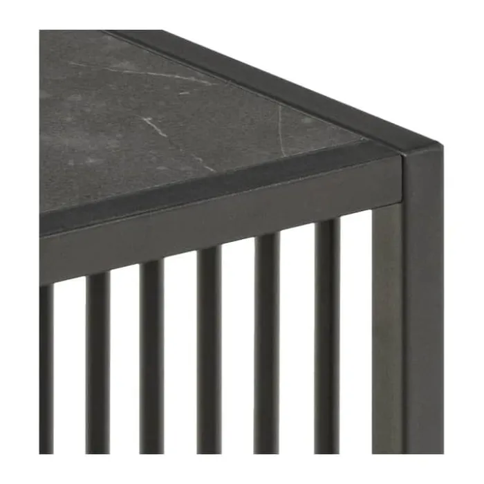 CASA Living Strington Hjørnebord H 40 x B 40 x L 40 cm - Melamin/stål - Sort