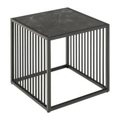 CASA Living Strington Hjørnebord H 40 x B 40 x L 40 cm - Melamin/stål - Sort