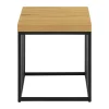 CASA Living Strington Hjørnebord H 42 x B 40 x L 40 cm - Melamin/stål - Natur