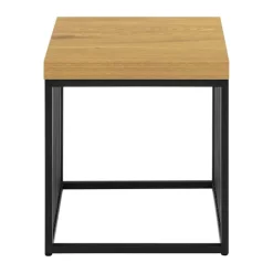 CASA Living Strington Hjørnebord H 42 x B 40 x L 40 cm - Melamin/stål - Natur