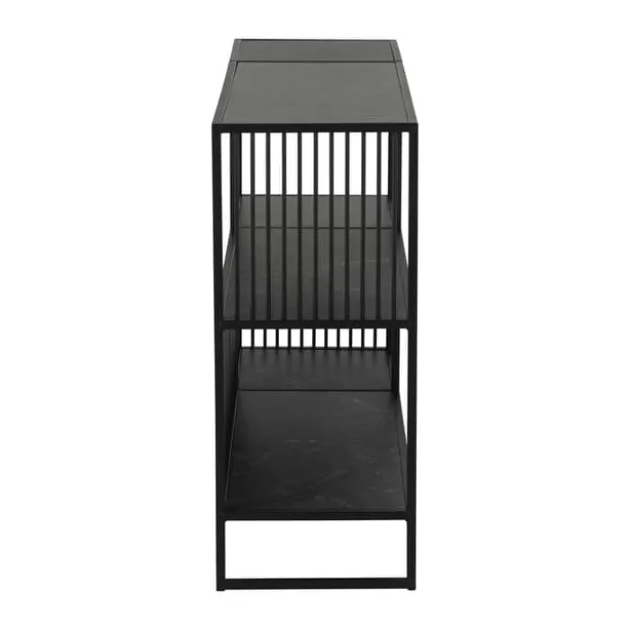 CASA Living Strington Reol H 83 x B 120x 35 cm - Melamin/stål - Mat sort