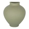 CASA Living Swirl Vase Ø 21,5 x H 23,2 cm - Porcelæn - Grøn