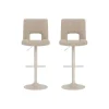 CASA Living Sylvia Barstol - 2 stk. H 115 x B 41,5 x L 52 cm - Stål/stof - Beige