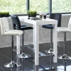 CASA Living Sylvia Barstol - 2 stk. H 115 x B 41,5 x L 52 cm - Metal/imiteret læder - Hvid