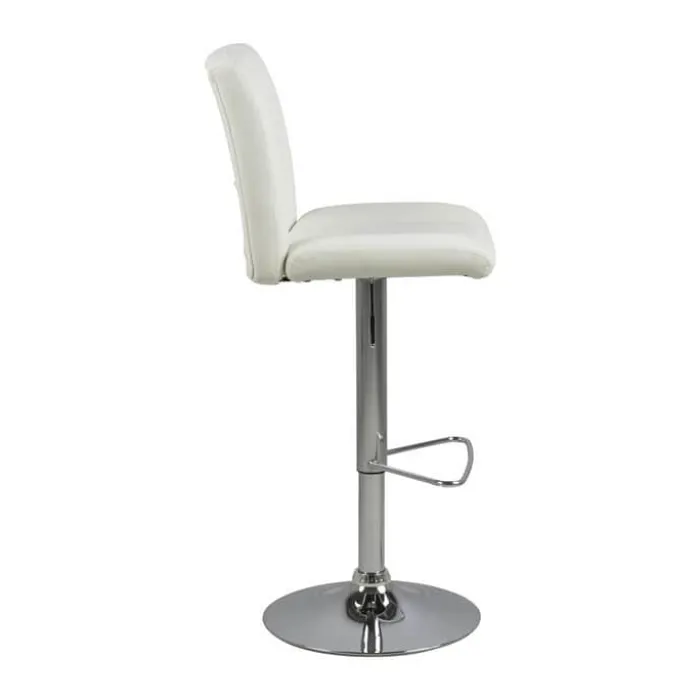 CASA Living Sylvia Barstol - 2 stk. H 115 x B 41,5 x L 52 cm - Metal/imiteret læder - Hvid