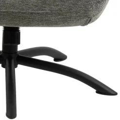 CASA Living Talgarth Lænestol m. Skammel H 105 x B 76 x L 86 cm - Stof/stål - Antracit