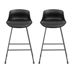 CASA Living Tina Barstol - 2 stk. H 84 x B 50 x D 49 cm - Metal/polypropylen - Sort