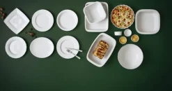 CASA Living Tærtefad Ø 30 cm - Porcelæn - Hvid
