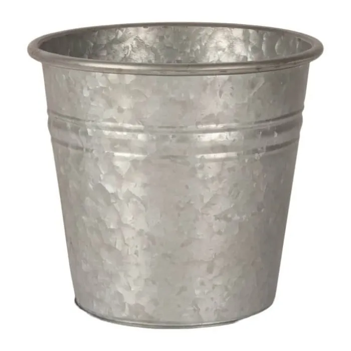 CASA Living Urtepotte Ø 19,5 x H 18,2 cm - Metal - Zinkfarvet