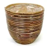 CASA Living Urtepotte Ø 20 x H 19 cm - Rattan - Brun