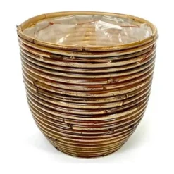 CASA Living Urtepotte Ø 20 x H 19 cm - Rattan - Brun