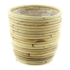 CASA Living Urtepotte Ø 15 x H 14 cm - Rattan - Natur