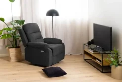 CASA Living Vansbro Lænestol H 98 x B 96 x L 92 cm - Stof - Mørkegrå