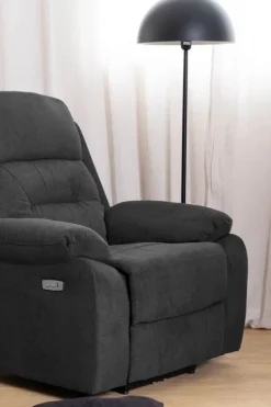 CASA Living Vansbro Lænestol H 98 x B 96 x L 92 cm - Stof - Mørkegrå