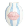 CASA Living Vase H 20,8 cm - Dolomit - Blå/hvid