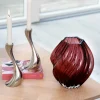 CASA Living Vase H 22,5 cm - Glas - Lys bordeaux/opal